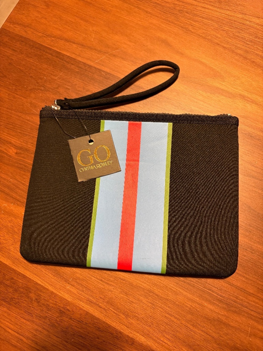 NWT Cynthia Rowley GO scuba material zipper pouch
